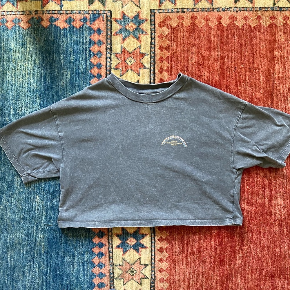 Vintage Style Cropped Graphic Tee